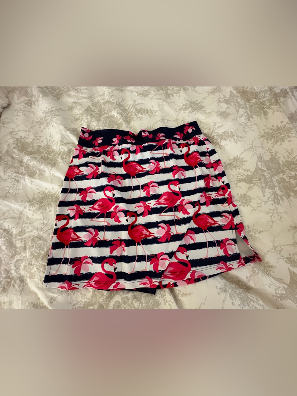 Women's Pink Flamingo Print Skirt